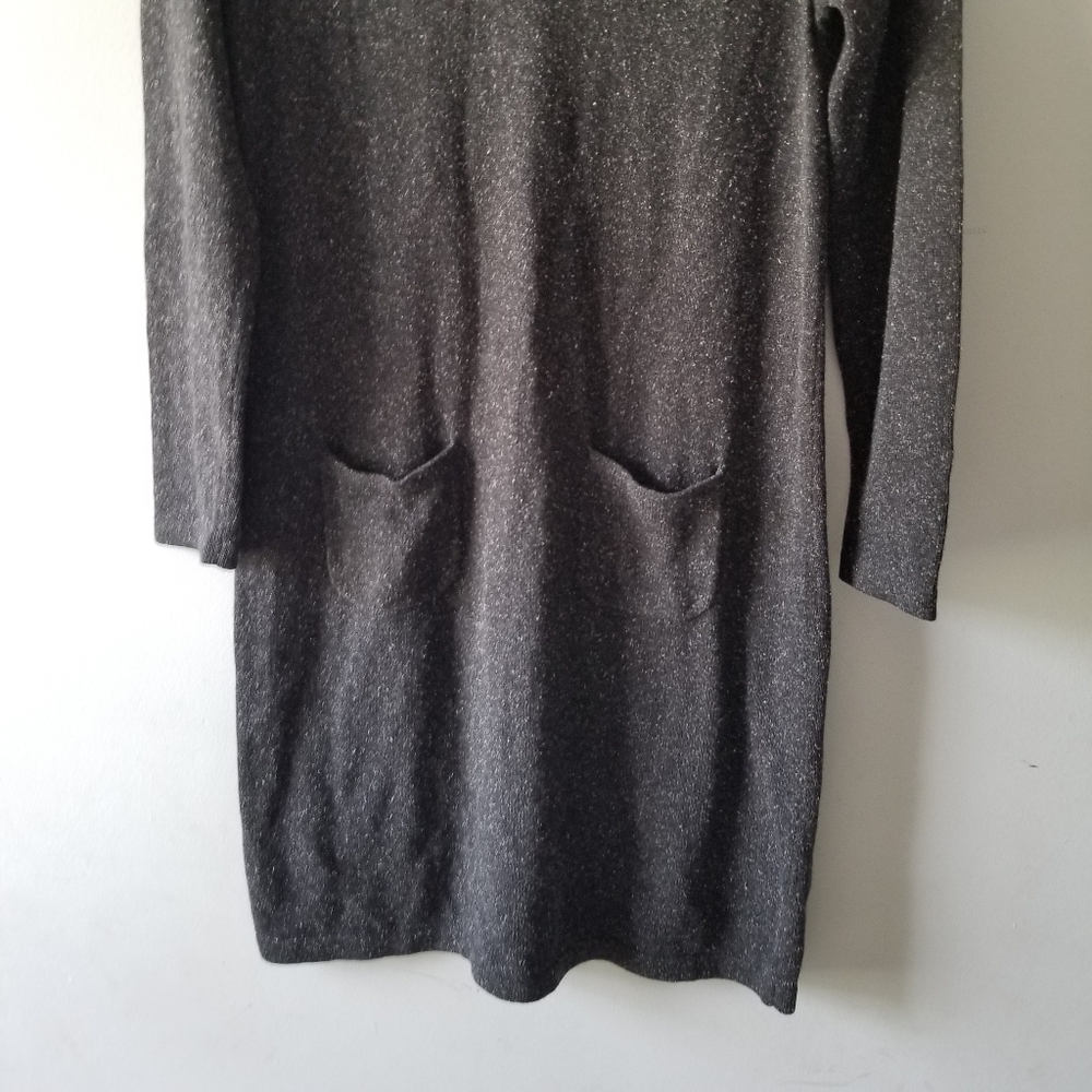 J Jill Speckled Gray Silk Cotton Sweater Dress SP - Picture 3 of 10